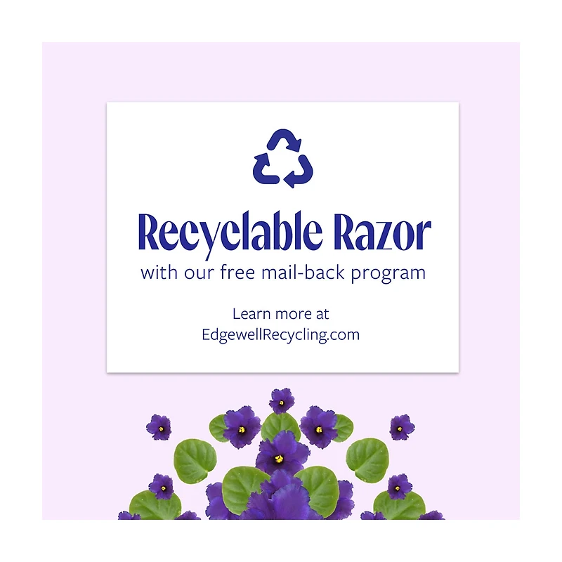 Skintimate Exotic Violet Blooms 4 Blade Disposable Razor, 4 ct