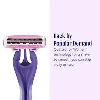 Skintimate Exotic Violet Blooms Womens Disposable Razors, 4ct