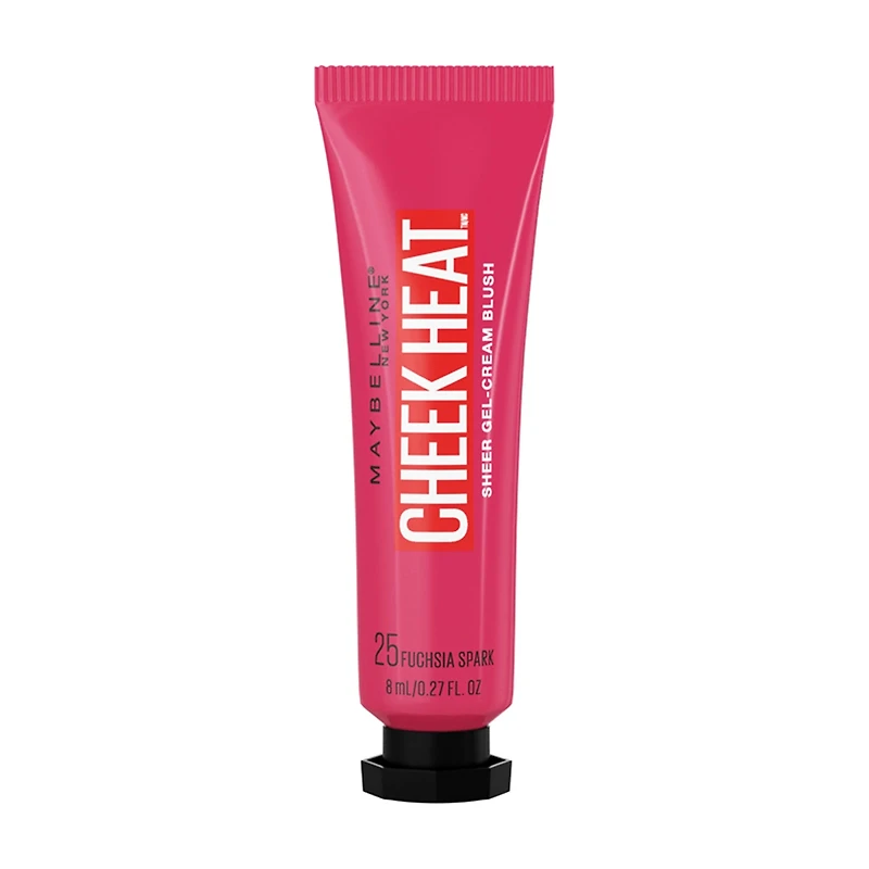 Maybelline New York Cheek Heat Sheer Gel-Cream Blush, 25 Fuchsia Spark, 0.7 fl oz