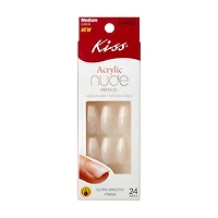 Kiss Acrylic Nude French Nails, Remembrance, 24 ct