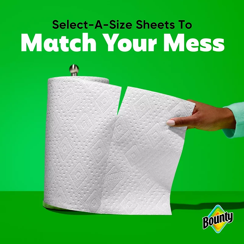 Bounty Paper Towels Select-A-Size White, 2 Double Rolls, 82 Sheets Per Roll