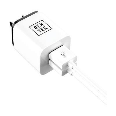 GENTEK White Dual-Port USB Wall Charger