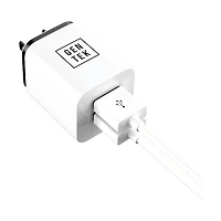 GENTEK White Dual-Port USB Wall Charger
