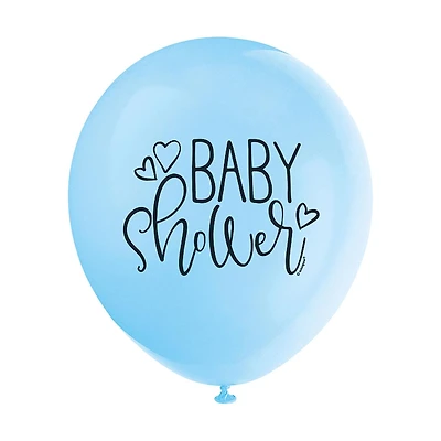 12" Latex Blue Baby Shower Balloon