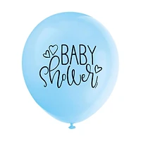 12" Latex Blue Baby Shower Balloon