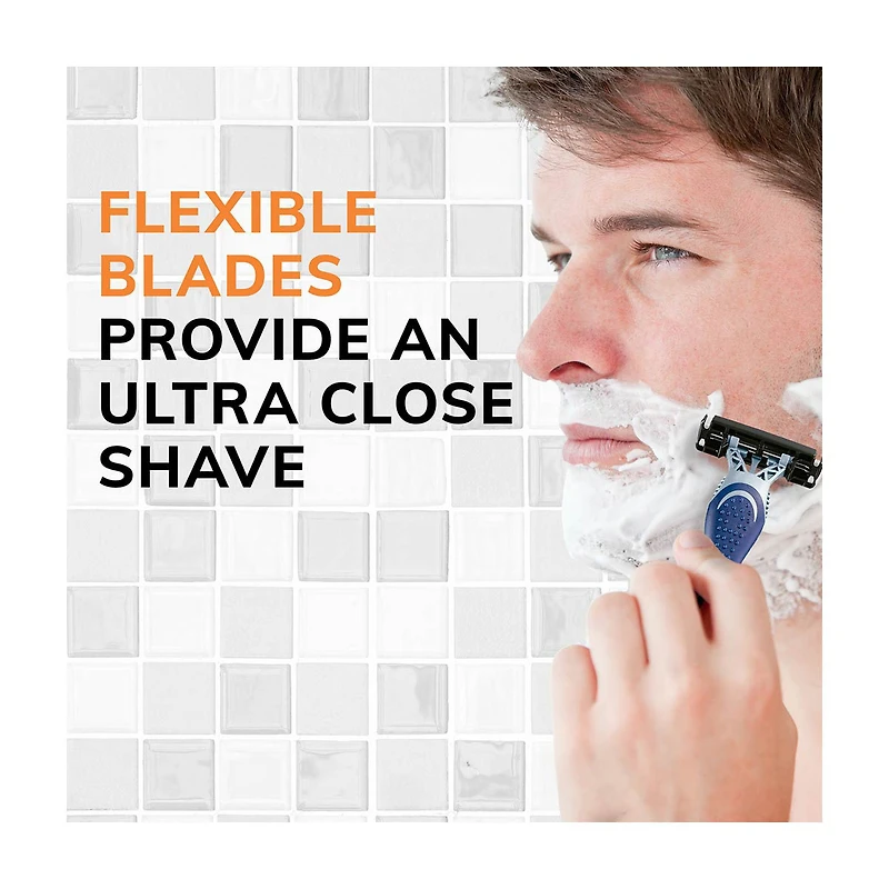 BIC Flex 3 Titanium Men's Disposable Razors, 3 ct