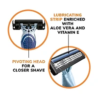 BIC Flex 3 Titanium Men's Disposable Razors, 3 ct