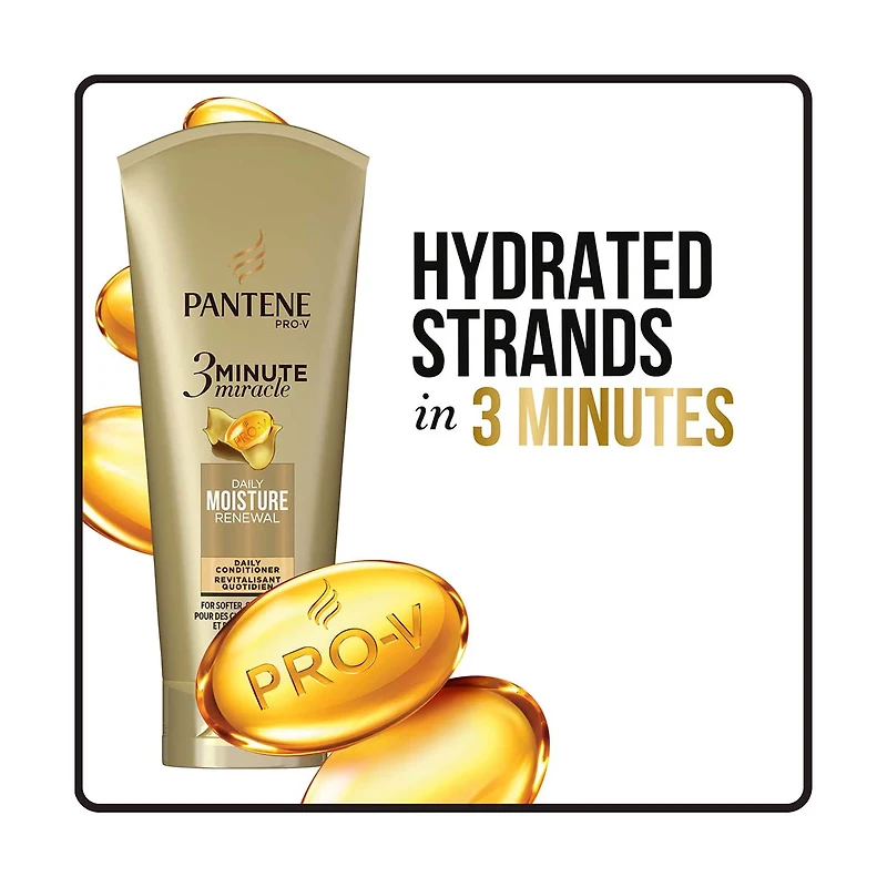 Pantene Daily Moisture Renewal 3 Minute Miracle Daily Conditioner, 6.0 fl. oz.