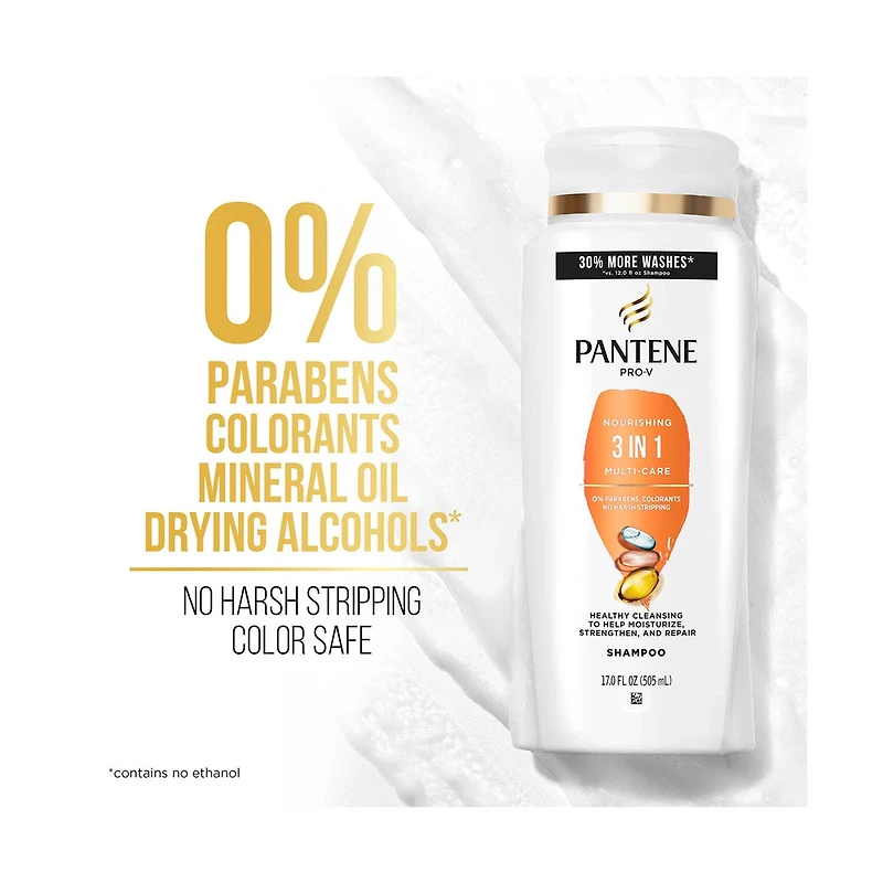 Pantene Pro-V Nourishing Multi Care 3 In 1 Shampoo, 17 fl oz