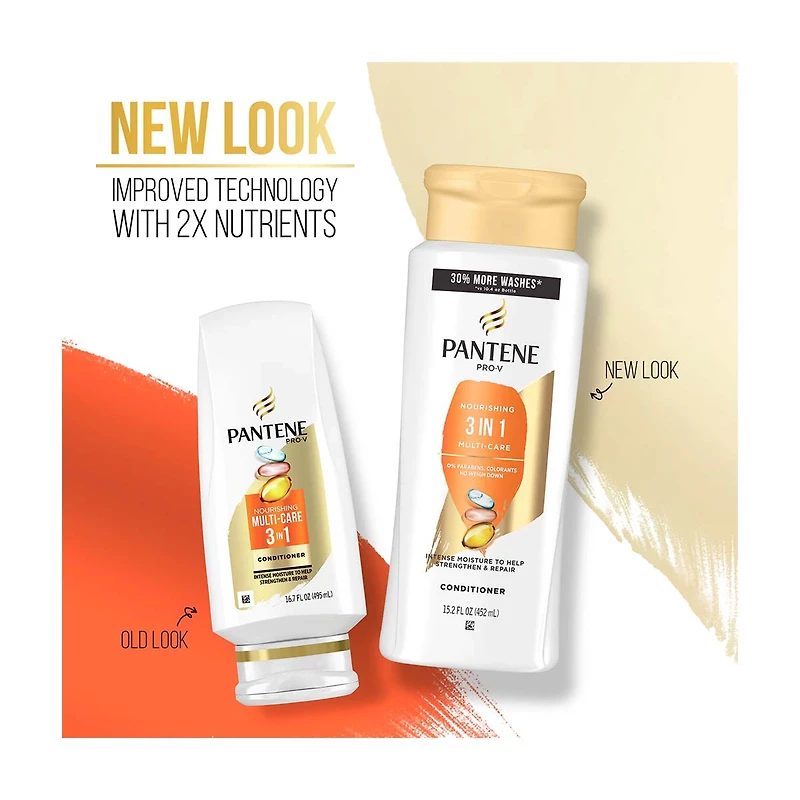PANTENE PRO-V Nourishing Multi Care 3 in 1 Shampoo, 17 fl oz