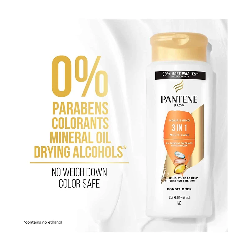 PANTENE PRO-V Nourishing Multi Care 3 in 1 Shampoo, 15.2 fl oz