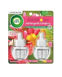 Air Wick Plug in Scented Oil Refill - Honeysuckle & Raspberry, 2 ct