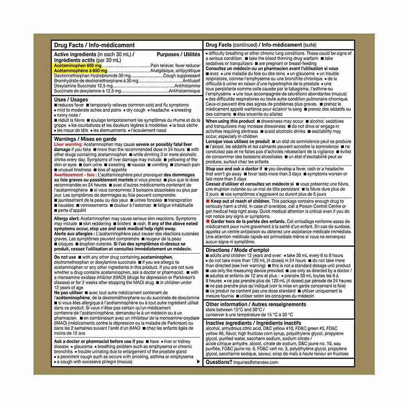 GoodSense NightTime Cold & Flu Multi-Symptom, Original, 12 fl. oz.