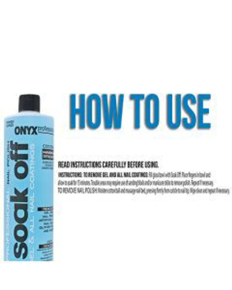 Onyx Pro Nail Polish Remover Gel-Soak Off, 16 oz