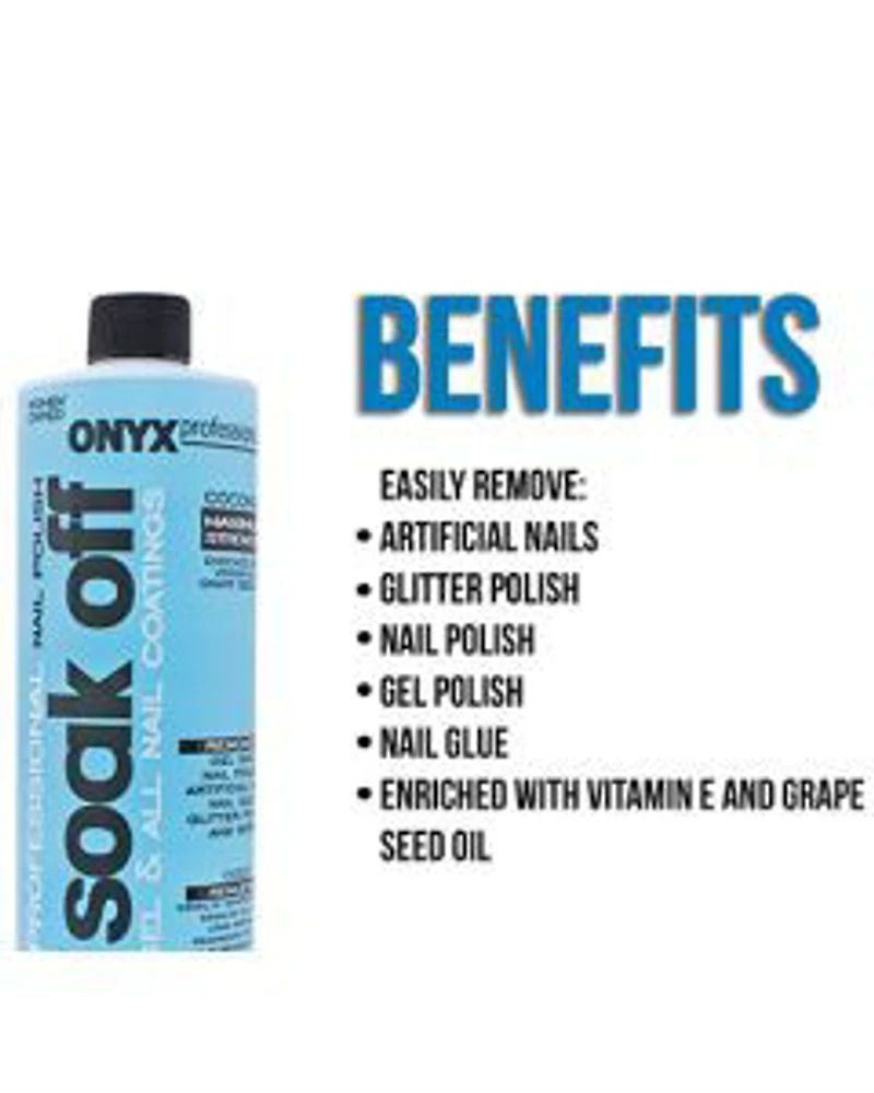 Onyx Pro Nail Polish Remover Gel-Soak Off, 16 oz