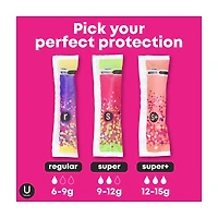 U by Kotex Click Compact Multipack Tampons, Regular/Super/Super Plus, Unscented, 30 Count