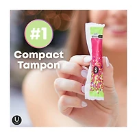 U by Kotex Click Compact Multipack Tampons, Regular/Super/Super Plus, Unscented, 30 Count