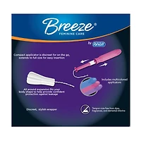 Rexall Breeze Tampons with Compact Applicator, Unscented Super, 18 ct