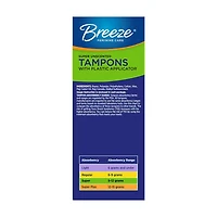 Breeze Unscented Tampons, Super Plus, 18 ct
