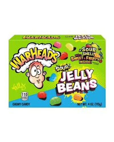 WARHEADS Sour Jelly Beans Theater Box, 4 oz