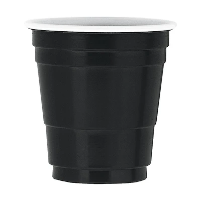 Black Plastic 2-oz. Shot Glasses, 20 Count