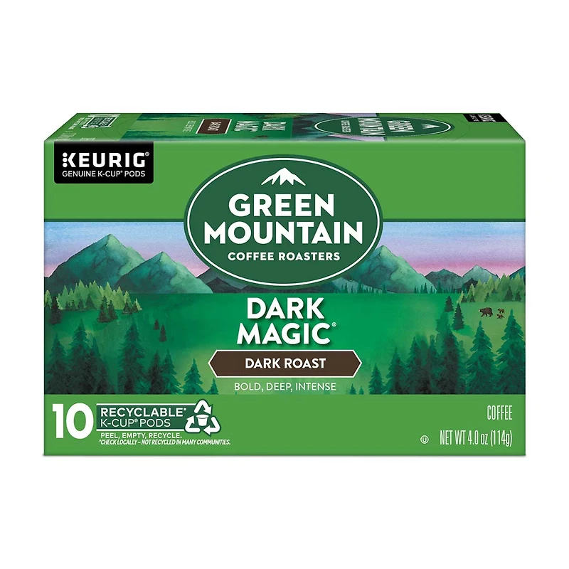 Green Mountain Coffee Roasters Dark Magic K-Cup Pods, Dark Roast, 10 ct