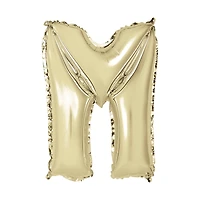 Golden Foil Letter 'M' Balloon, 14 Inches