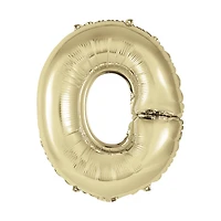 Golden Foil Letter 'O' Balloon, 14 Inches