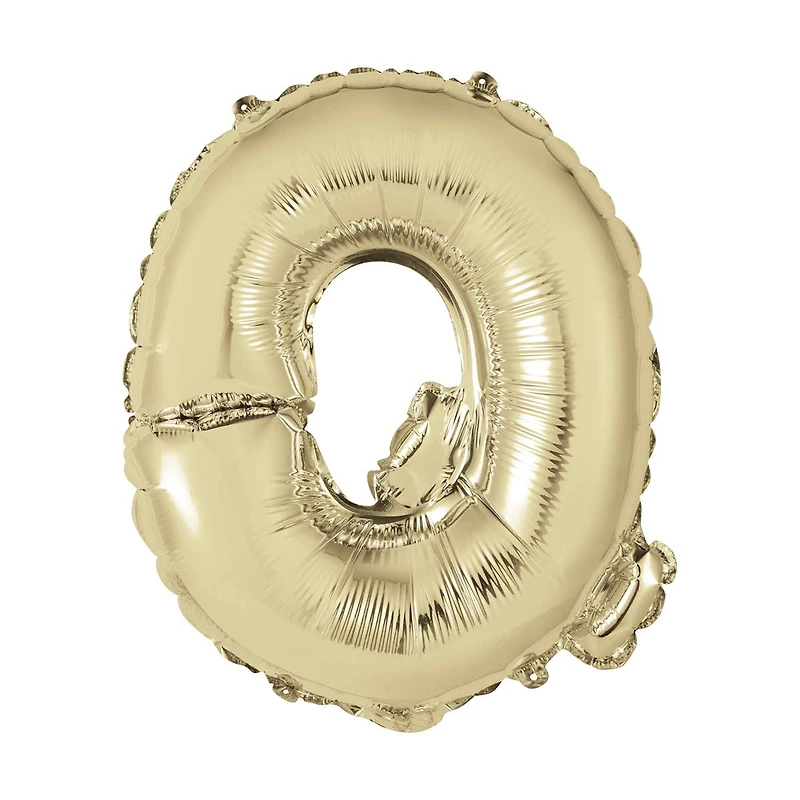 Golden Foil Letter 'Q' Balloon, 14 Inches
