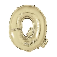 Golden Foil Letter 'Q' Balloon, 14 Inches