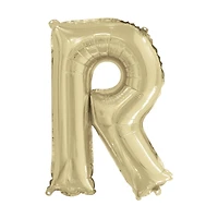 Golden Foil Letter 'R; Balloon, 14 Inches