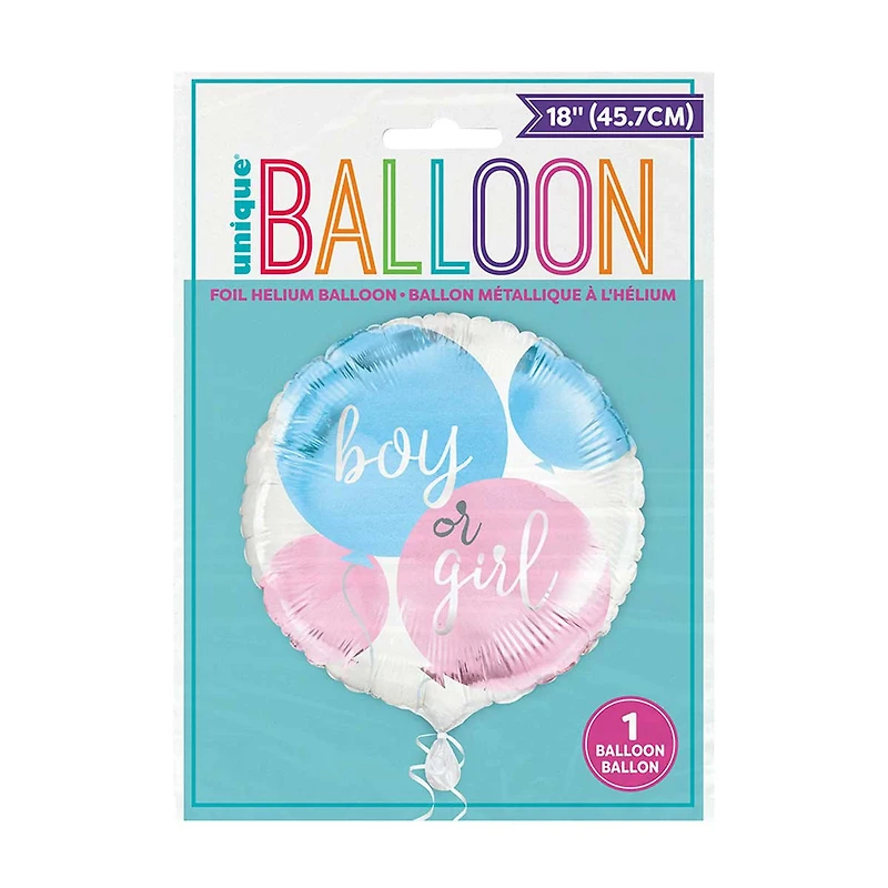 18-in. Foil Gender Reveal Party Balloon