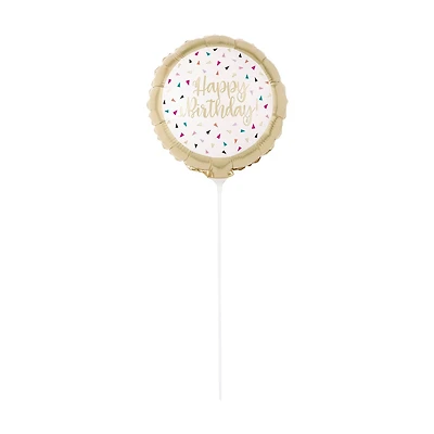 9-in. Foil Pastel Unicorn Balloon with Stick