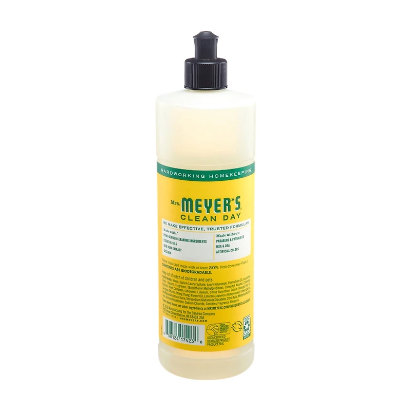 Mrs. Meyer's Clean Day Dish Soap, Honeysuckle Scent, 16 oz