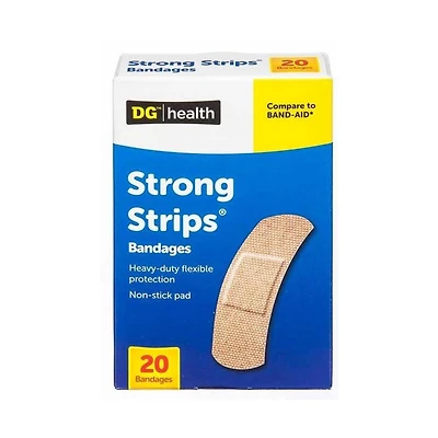 DG Health Strong Strips Bandages, 20 ct