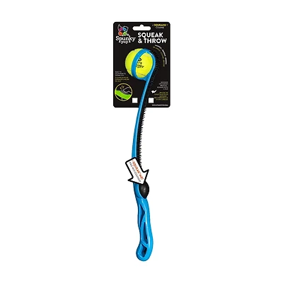 Spunky Pup Squeak & Throw Ball Launcher Dog Toy, Assorted