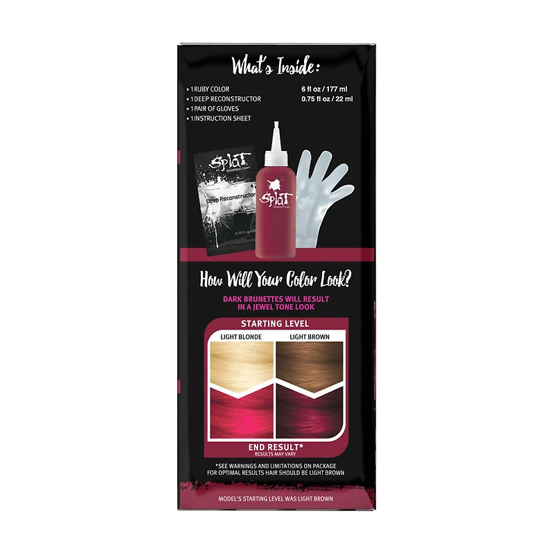 Splat Midnight Ruby Hair Color, 6 oz