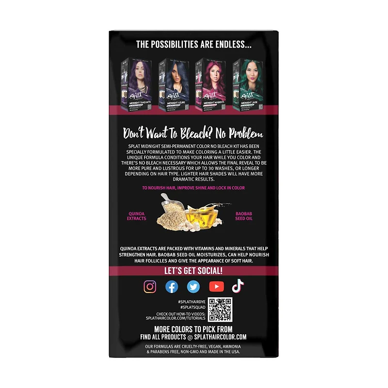 Splat Midnight Ruby Hair Color, 6 oz
