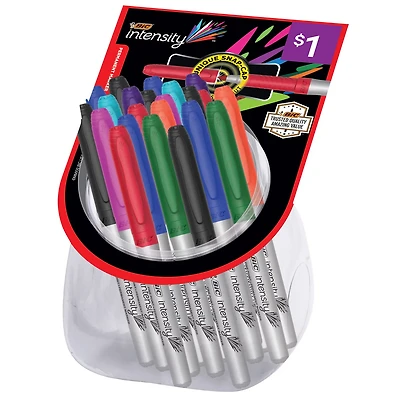 BIC Intensity Permanent Markers in Assorted Colors, Fine Point (1.8 mm), 1 Count