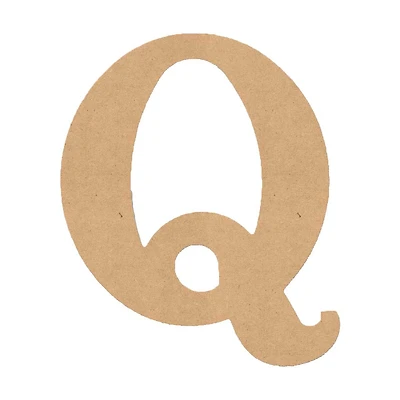 MDF Classic Letter Q, 6 in.