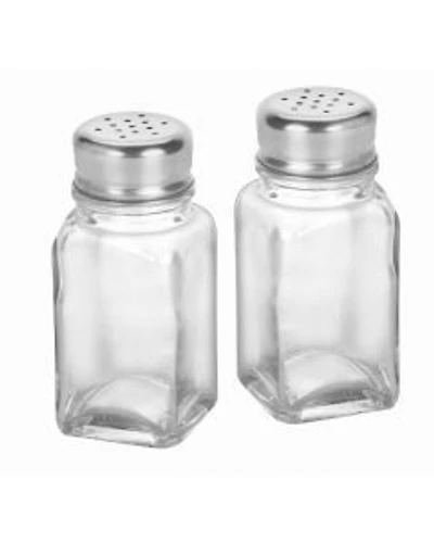 Clear Glass Salt & Pepper Shakers, Pack of 2