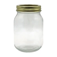 Glass Mason Jar with Metal Twist Lid, 16 oz
