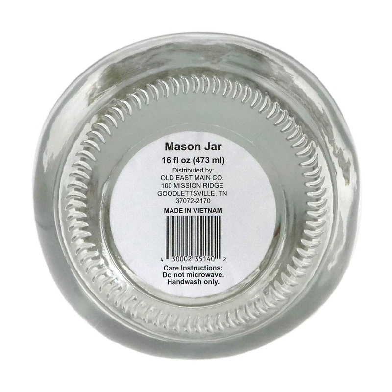 Glass Mason Jar with Metal Twist Lid, 16 oz