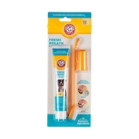 Arm & Hammer Advanced Care Fresh Breath Dog Dental Kit Vanilla Ginger Flavor, 2.5 oz.