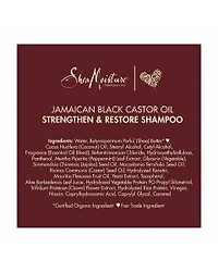 SheaMoisture Strengthen and Restore Shampoo 100% Pure Jamaican Black Castor Oil, 13 oz
