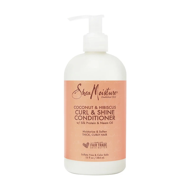 SheaMoisture Curl Shine Silicone Free Conditioner Coconut Hibiscus, 13 oz