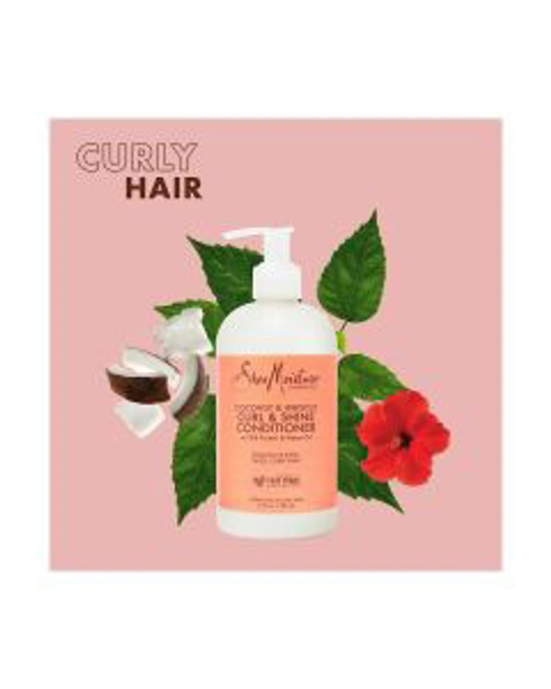 SheaMoisture Curl Shine Silicone Free Conditioner Coconut Hibiscus, 13 oz