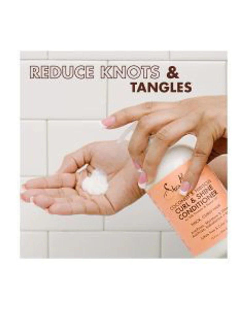 SheaMoisture Curl Shine Silicone Free Conditioner Coconut Hibiscus, 13 oz