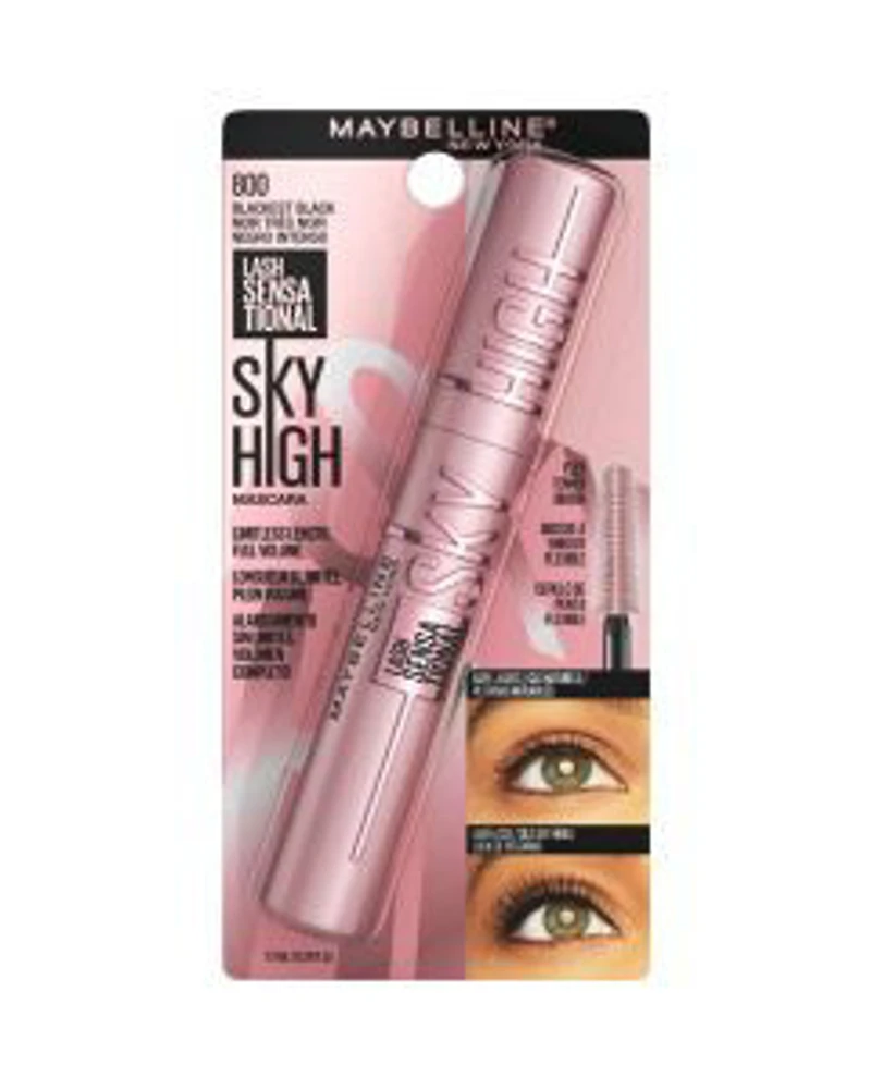 Maybelline Lash Sensational Sky High Washable Mascara Makeup - Blackest Black