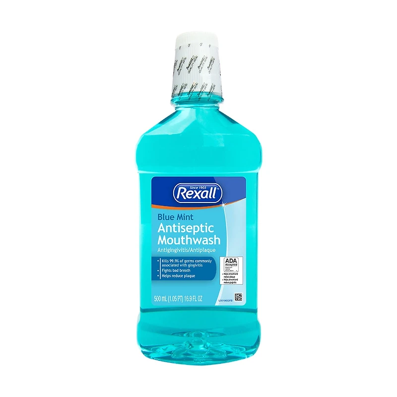 Rexall Blue Mint Mouthwash 500mL